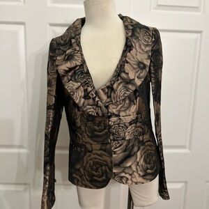 Armani Collezioni bronze flower print jacket.